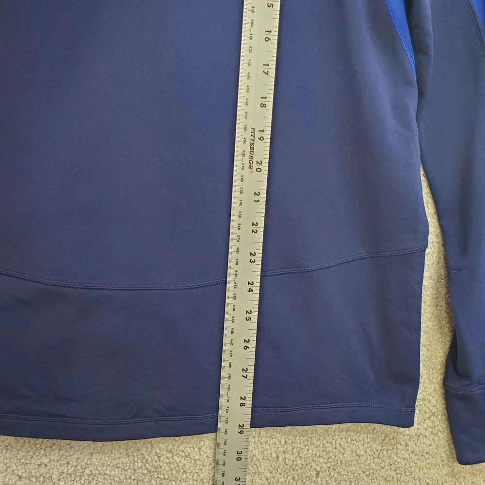 Brooks Run Happy Drilayer Technology Top Mens Medium Blue‎ Mock Neck Athleisure